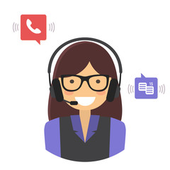 Customer support service concept.