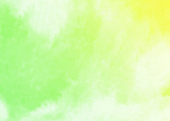 Fototapeta na wymiar Abstract bright green-yellow watercolor hand painted background