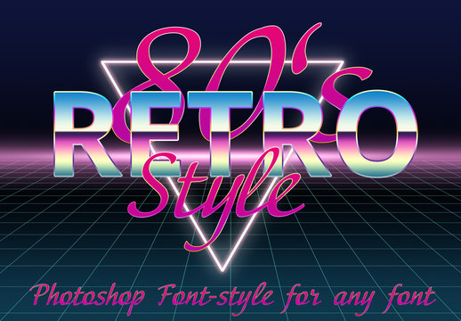 Classic 80's Retro Font Styles