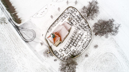 cemetery top view