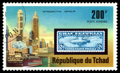 Postage stamp. History airmail 2.