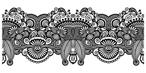 decorative ornate design stripe pattern, ethnic floral seamless 