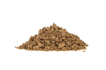 pile of clay on a white background
