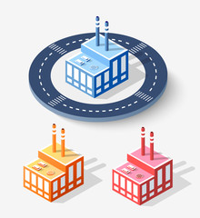 Colorful 3D isometric city