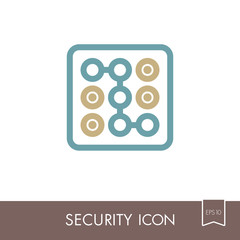 Security code icon. Phone lock