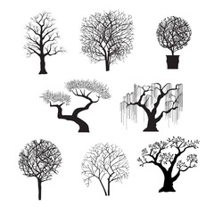 tree silhouettes for design