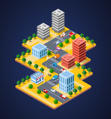 Colorful 3D isometric city