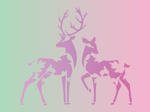 Deer Love Stencil