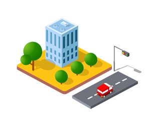 Colorful 3D isometric city