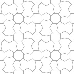 Light gray geometric ornament. Seamless pattern