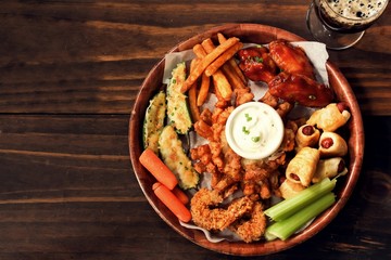Game day Platter with appetizers - obrazy, fototapety, plakaty