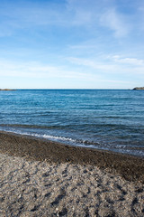 Beach on the coast of Colera, Girona