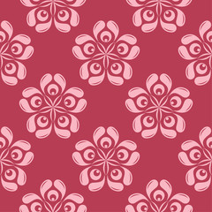 Red floral seamless pattern - 188423734
