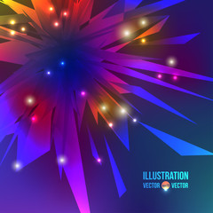 Vector abstract background of multicolored fragments