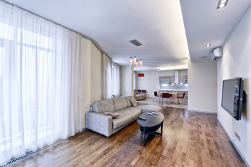 Living room interior in modern house.
