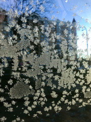 winter pattern on glass