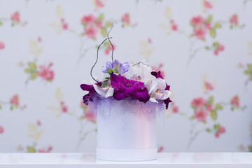 ultra violet  orchid arrangement