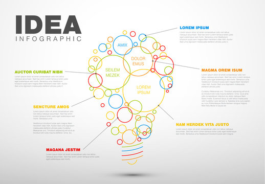 Abstract Lightbulb Infographic Layout 2
