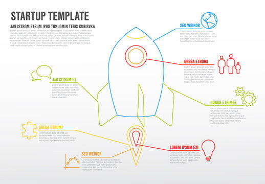 Abstract Rocket Ship Infographic Layout 