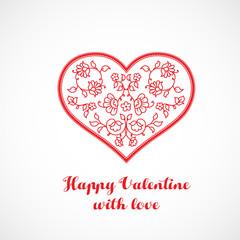 Happy Valentine's Day vector illustration.
