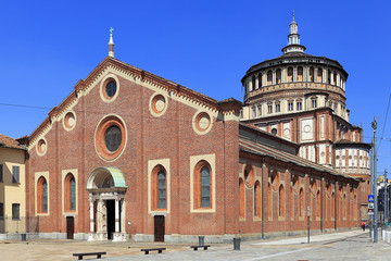 Italy, Lombardy, Milan - 2012/07/08: Italy - Lombardy - Milan - the Santa Maria delle Grazie church...