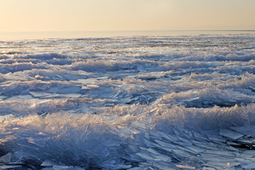 Lake Balaton in Winter, Hungary. Winter landscape.