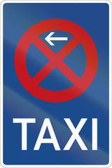 German road sign - Taxi rank - No Stopping