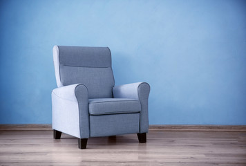 Comfortable stylish armchair indoors