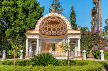 Public garden Villa Giulia in Palermo, Sicily, Italy