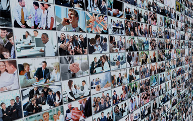 Business people collage