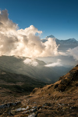 Naklejka premium Over the clouds