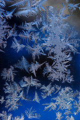 Amazing patterns on frosty window