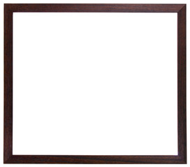 Empty picture frame, dark wood stained finish
