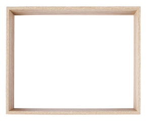 Empty picture frame in a wood grain moulding