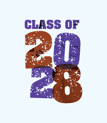 Class of 2029 Concept Stamped Word Art Illustration