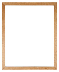 Empty picture frame in a wood grain moulding
