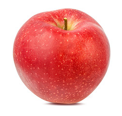 Fresh red apple isolated on white background with clipping path