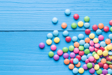 Colorful chocolate candies.