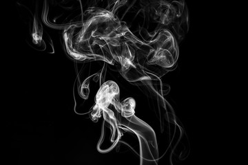  smoke on a black background