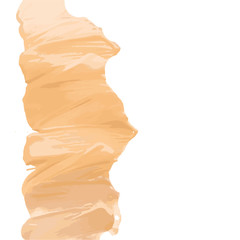 Cosmetic concealer smear strokes on transparent background, tone cream smudged Vector.