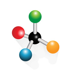Methane molecule vector icon