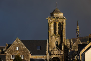 St Ronan church in the village of Locronan, Brittany France