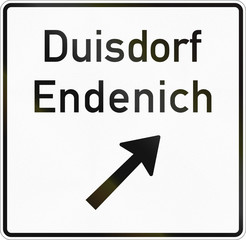 German information road sign - Exit of non-highway road