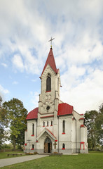 Fototapeta na wymiar Church of John of Nepomuk in Dorohusk. Poland