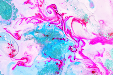 Abstract ink in liquid chaos background