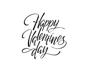 Happy Valentines Day Vintage Card With Vector Lettering