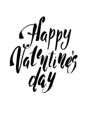 Happy Valentines Day Vintage Card With Vector Lettering