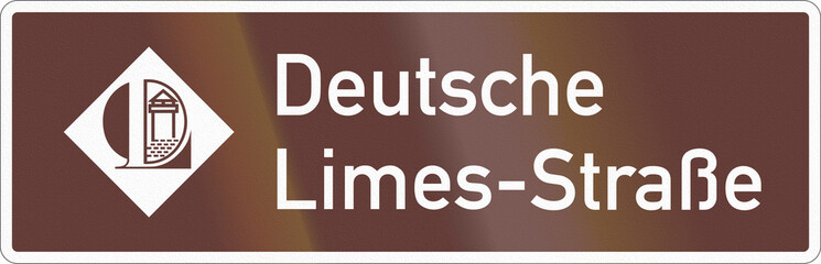 German road sign about the German Limes Road