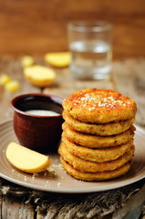 Mashed Potato Cheese Pancakes with Greek Yogurt Dill Sauce