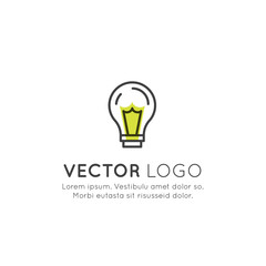 Vector Icon Style Illustration of Think Outside the Box Concept , Imagination, Smart Solution, Creativity and Brainstorm. Minimalistic Outline Lightbulb Oblect